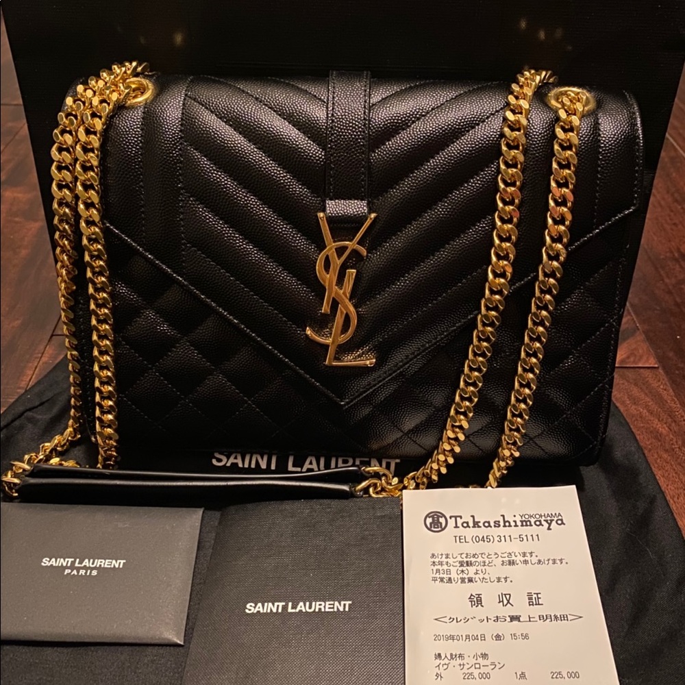 SAINT LAURENT  Medium Cassandra Calfskin Shoulder Bag